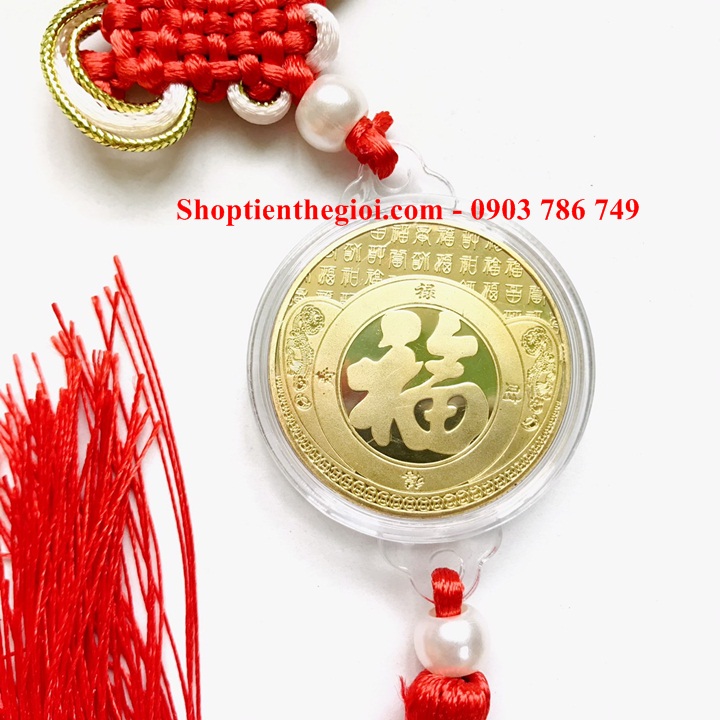 Dây Treo Xu Long Phụng In Màu - SP005161
